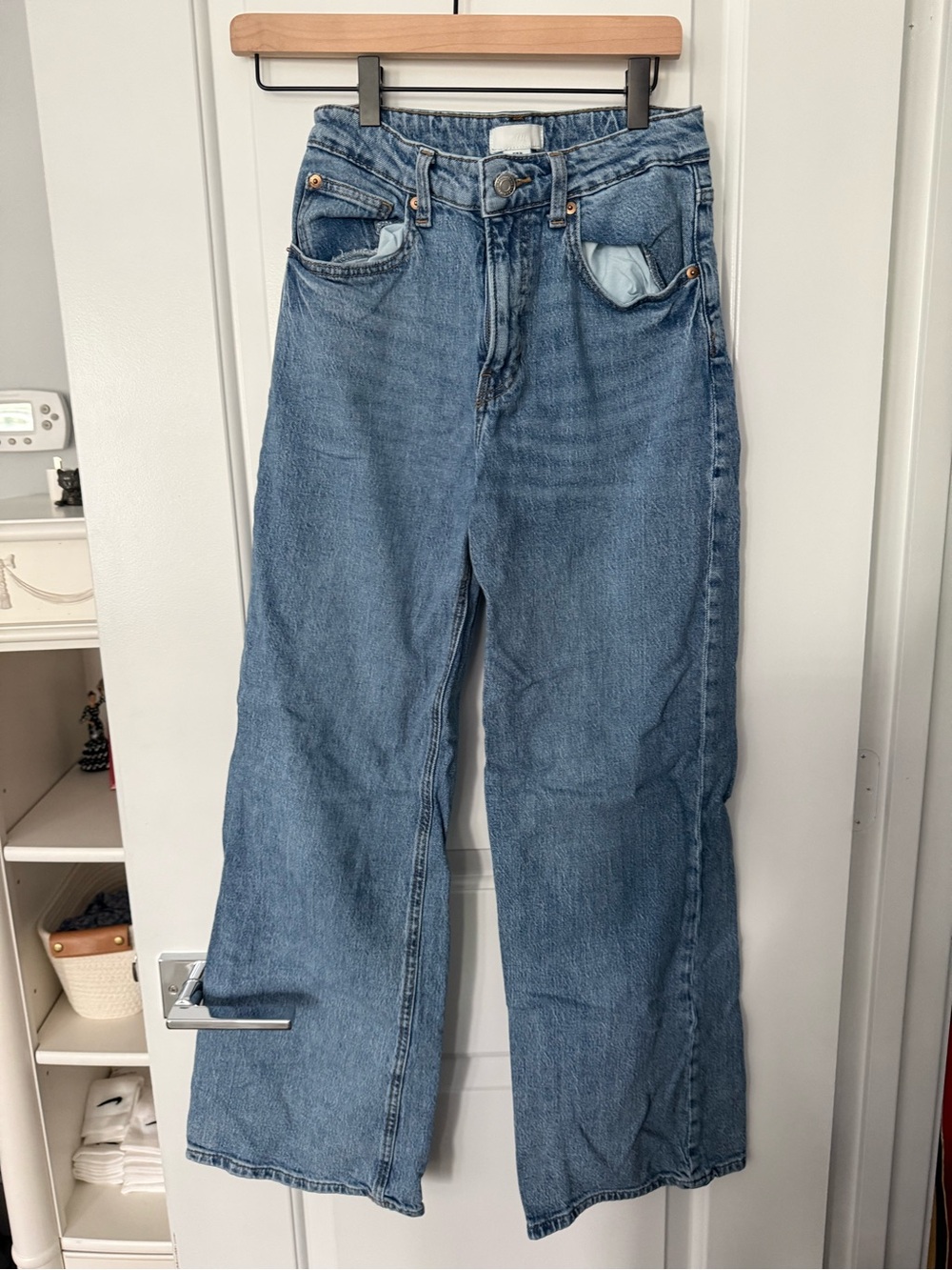 H&M Wide-Leg Women's Blue Jeans